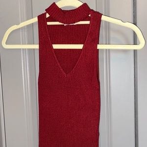 Cranberry cut out Tank